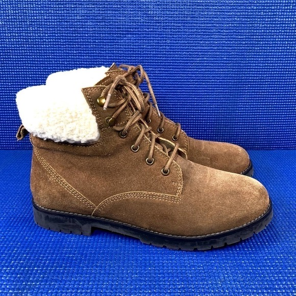 SKECHERS FAUX FUR UPPER Women`s Size 7 Brown Hiking Boots SN48773 - Picture 3 of 9